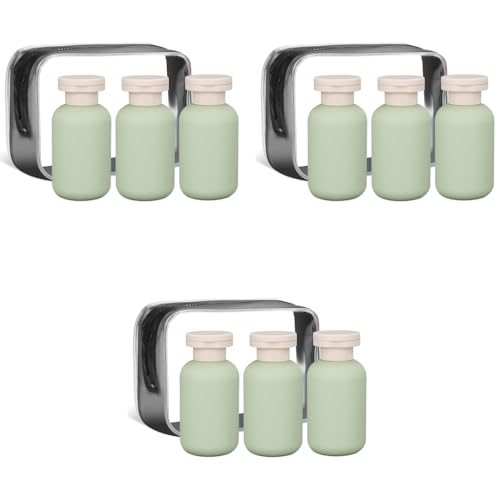 MAYCREATE® 100ml Travel Bottle Kit for Toiletries 9PCS Soft PE Leakproof Empty Squeeze Dispenser for Shampoo Body Lotion With Storage Pouch MAYCREATE® 100ml Travel Bottle Kit for Toiletries 9PCS Soft PE Leakproof Empty Squeeze Dispenser for Shampoo Body Lotion With Storage Pouch